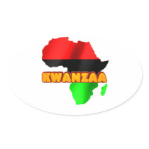 Kwanzaa Oval Sticker