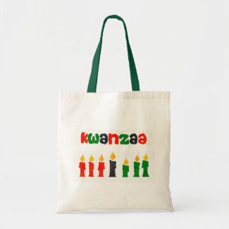 Kwanzaa Tote Bag with Candles bag