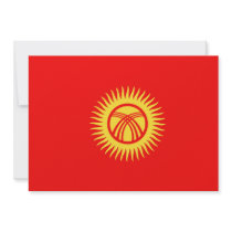 Kyrghyzstan Flag Personalized Invitation