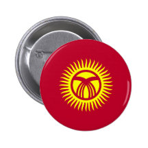 Kyrgyzstan High quality Flag Pinback Button