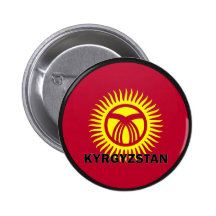 Kyrgyzstan Roundel quality Flag Pinback Button