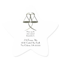 L001 Sticker star - Beveled scales white