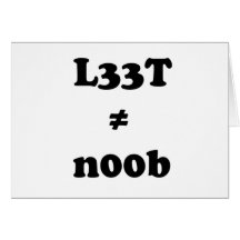 l33t leet n00b noob cards