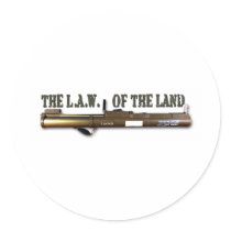 L.A.W. Of The Land Round Stickers