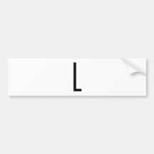 L BUMPER STICKER
