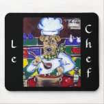 L e Chef Airedale Terrier mousepads