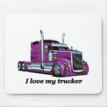 l iove my trucker mouse mats