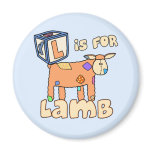 L is for Lamb Magnet