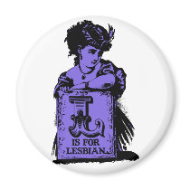 L is for 'lesbian' fridge magnet