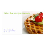 L J Bakes business cards