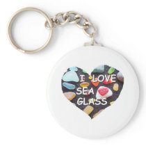 l LOVE SEA GLASS Key Chains