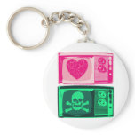 L O V E ---- H A T E keychains