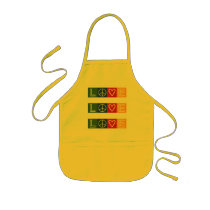 L-O-V-E -  Heart and Peace Sign Aprons