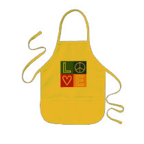 L-O-V-E - Heart and Peace Sign Apron