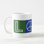 L-O-V-E -  Heart and Peace Sign Mug