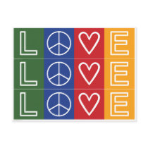 L-O-V-E -  Heart and Peace Sign