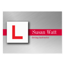 L Plate Driving Instructor Business Card