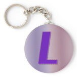 L purple monogram keychains