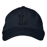 "L" Small Athletic Letter embroidered hats