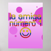 La Amiga Número 1 Ecuadorian Flag Colours 4 Girls Poster