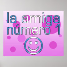 La Amiga Número 1 Guatemalan Flag Colours 4 Girls Poster