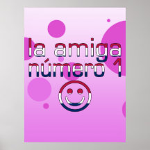 La Amiga Número 1 in American Flag Colours 4 Girls Posters
