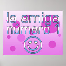 La Amiga Número 1 in Argentine Flag Colours 4 Girl Posters