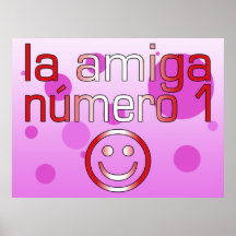 La Amiga Número 1 in Peruvian Flag Colours 4 Girls Posters