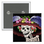La Calavera Catrina in colour Pin