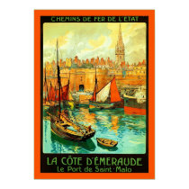 La Côte d'Émeraude ~ Vintage French Travel posters