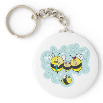 La famille d'abeille / Bee Family Keychain