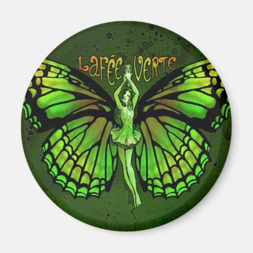La Fee Verte With Wings Outspread Fridge Magnet