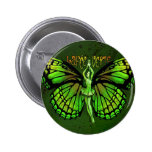 La Fee Verte With Wings Outspread Pinback Button