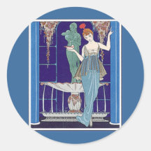 "La Fontaine De Coquillages" Round Sticker