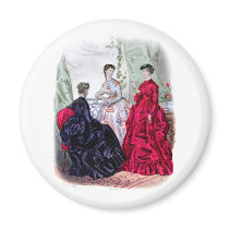 La Mode Illustree Aubergine and Ruby Gowns