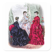 La Mode Illustree Aubergine and Ruby Gowns