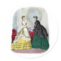 La Mode Illustree Green and Yellow Gowns