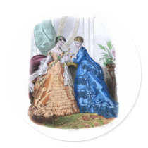 La Mode Illustree Peach and Blue Gowns