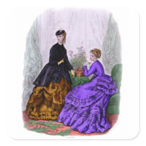 La Mode Illustree Purple and Rust Gowns