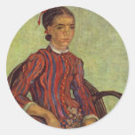 La Mousme - Vincent Van Gogh Round Sticker