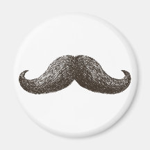 La Moustache (Light) Refrigerator Magnet