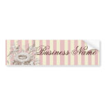 La Petite Famille on pink and cream background bumper stickers