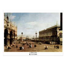 La Piazzetta By Canaletto Postcard