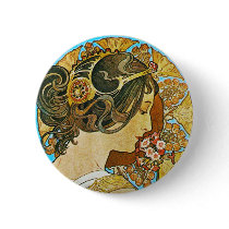 La Primevere, Mucha Pinback Button