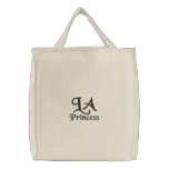 LA Princess Embroidered Tote Bags