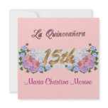 La Quinceanera invitation orchids and lace