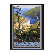 "La Riviera Italienne" Vintage Travel Poster Post Cards