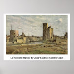 La Rochelle Harbour By Jean-Baptiste Camille Corot posters