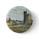 La Rochelle Harbour Entrance By Corot Jean-Baptist buttons
