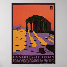 La Syrie et le liban Palmyre Print